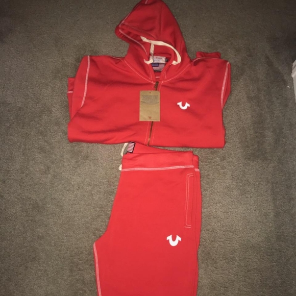 True Religion Other - Red and white tru religion sweatsuit